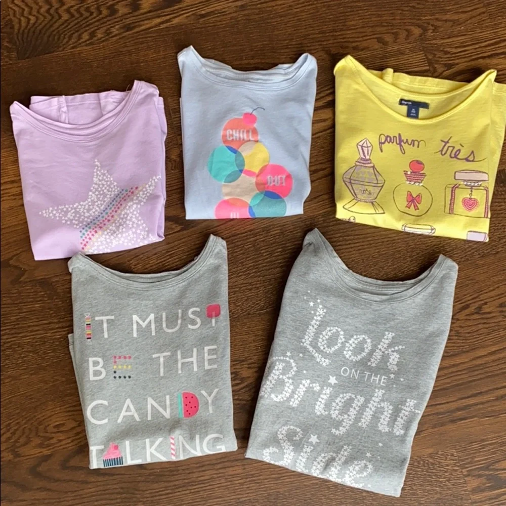 Gap Girls Graphic Tees set of 5